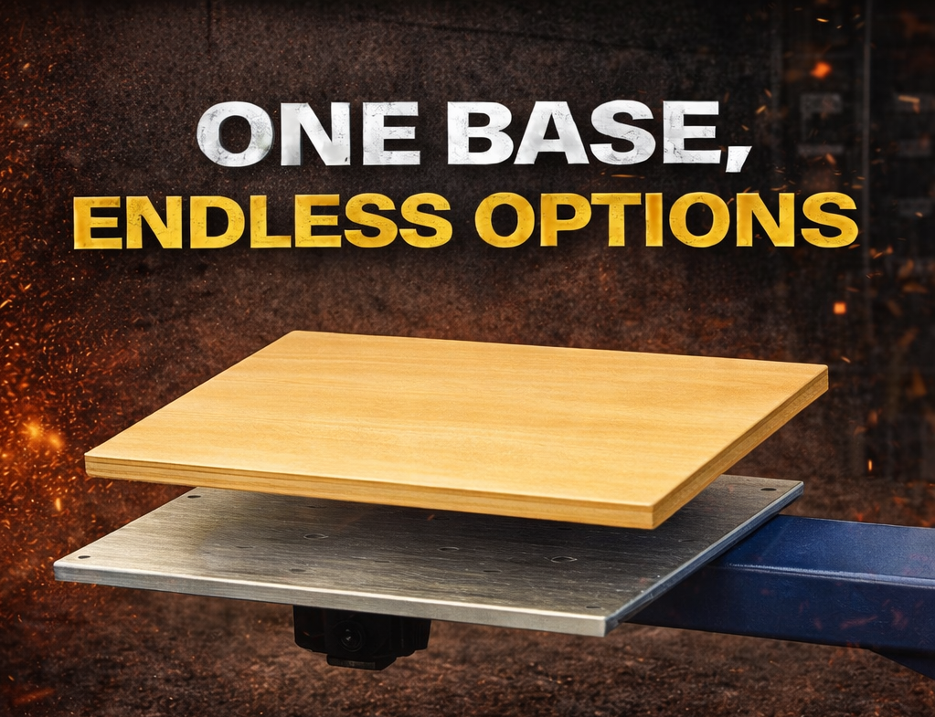 Bison Platen Systems interchangeable platen tops and aluminum base
